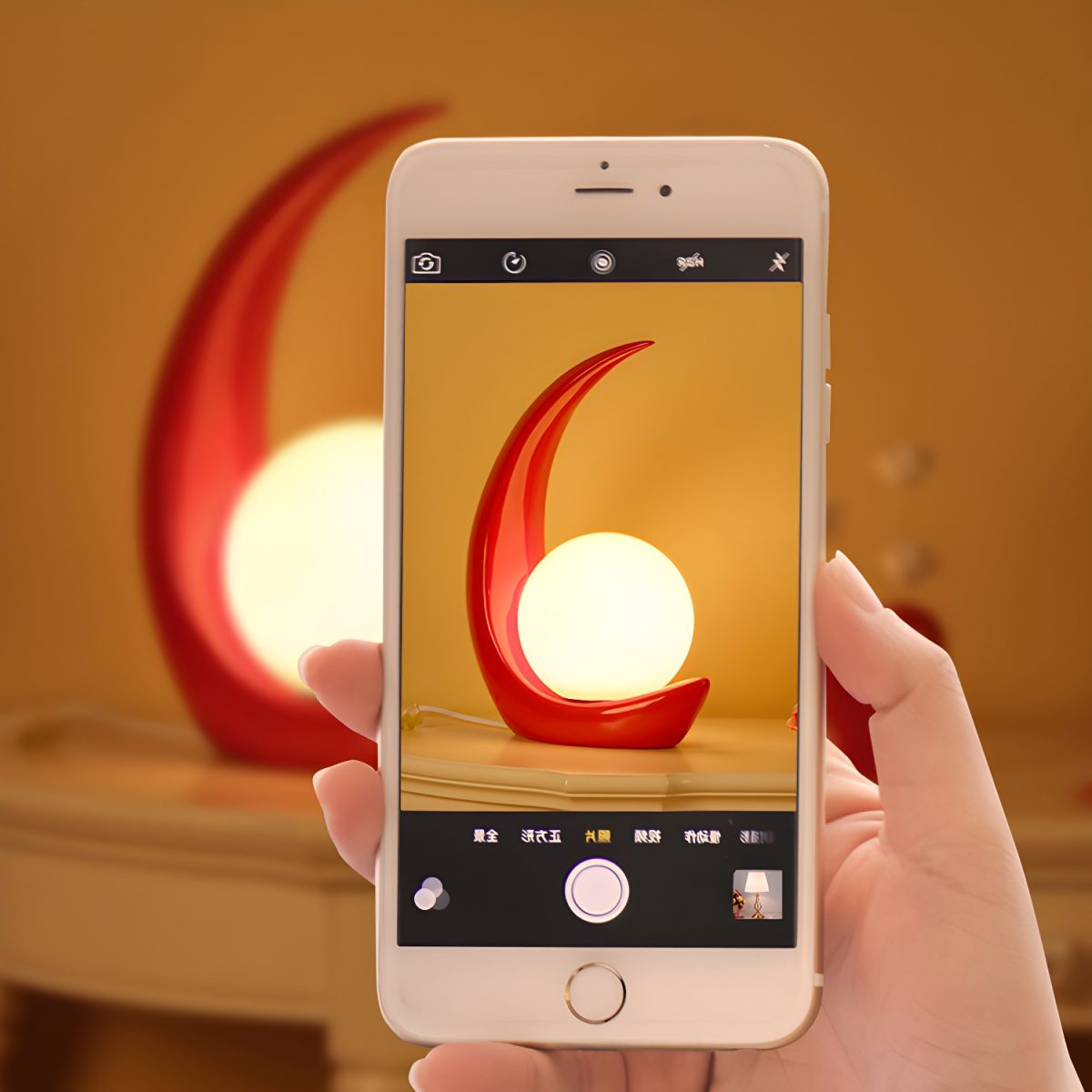 Modern Table Lamp with White Glass Globe | Novaryn