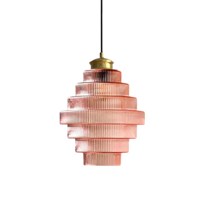 Modern Tiered Glass Shade Pendant Light | Lorille