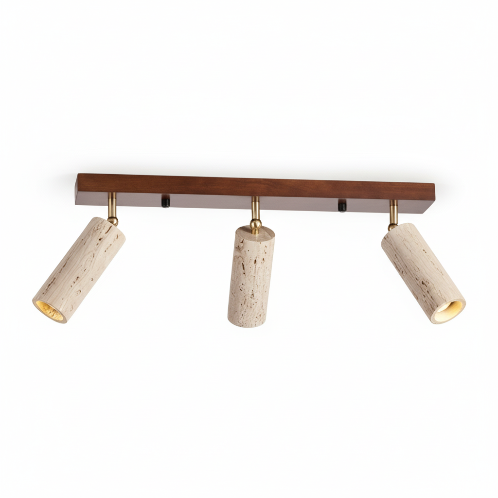 Modern Travertine Ceiling Light with Sleek Design | Solari