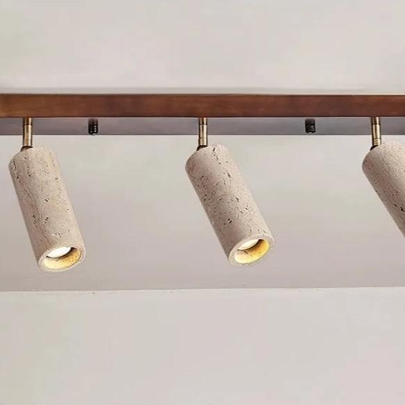 Modern Travertine Ceiling Light with Sleek Design | Solari
