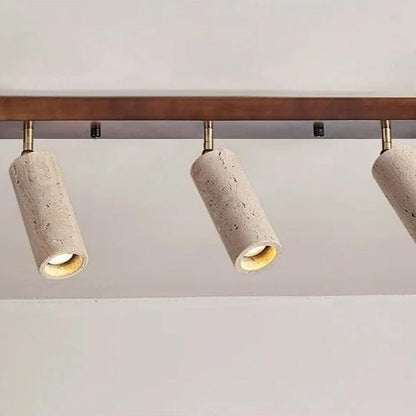 Modern Travertine Ceiling Light with Sleek Design | Solari