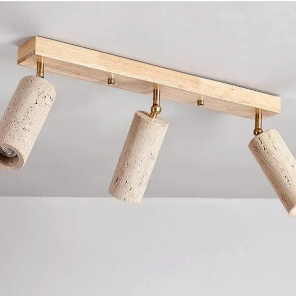 Modern Travertine Ceiling Light with Sleek Design | Solari