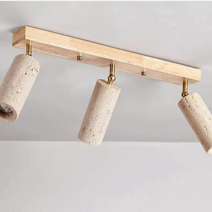 Modern Travertine Ceiling Light with Sleek Design | Solari