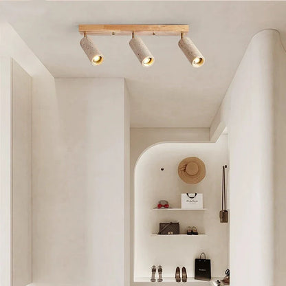 Modern Travertine Ceiling Light with Sleek Design | Solari