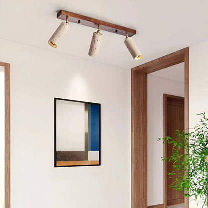 Modern Travertine Ceiling Light with Sleek Design | Solari