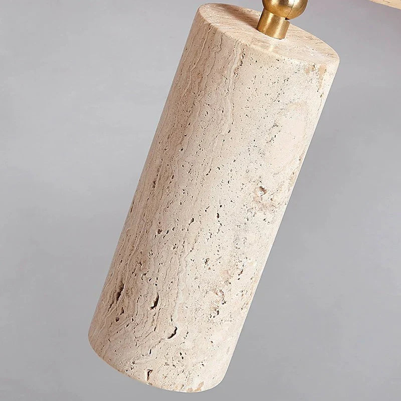 Modern Travertine Ceiling Light with Sleek Design | Solari