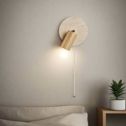 Modern Travertine Rotating Wall Light Design | Travora