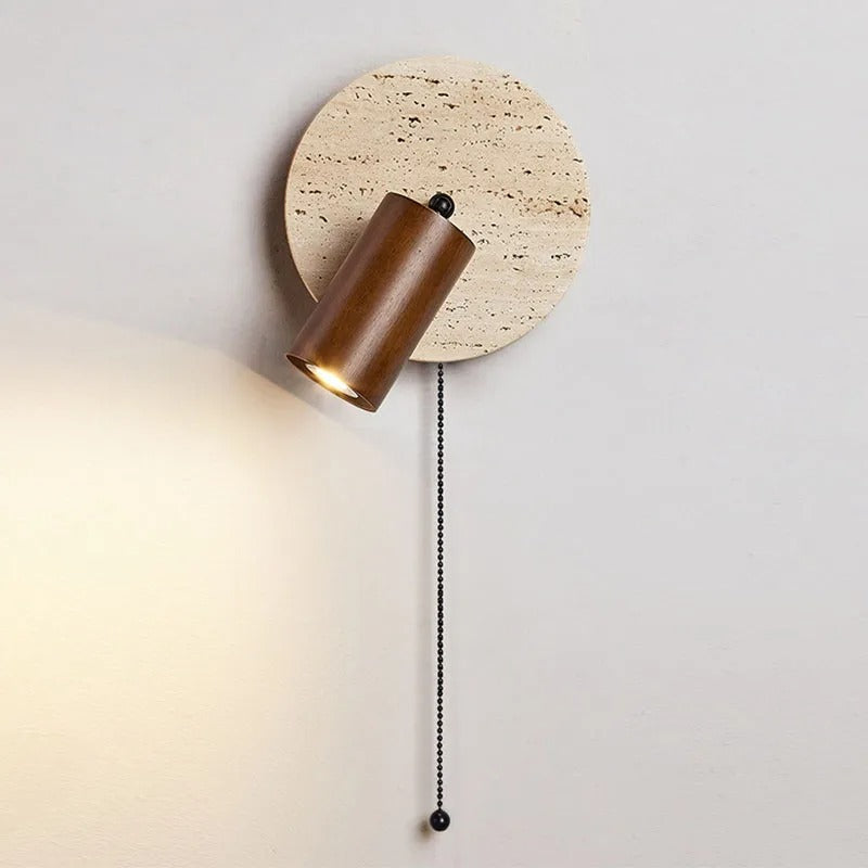 Modern Travertine Rotating Wall Light Design | Travora