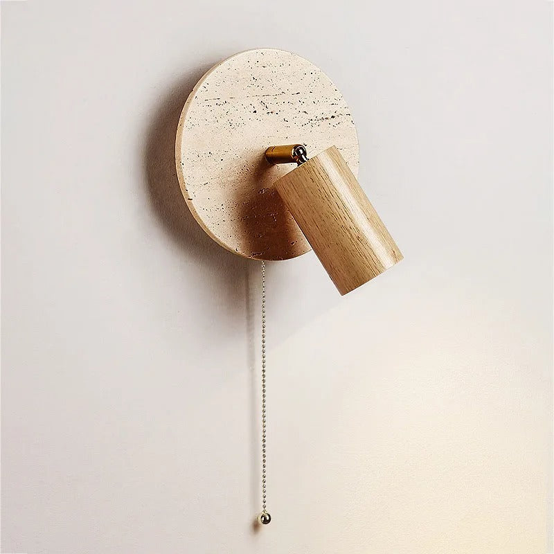 Modern Travertine Rotating Wall Light Design | Travora