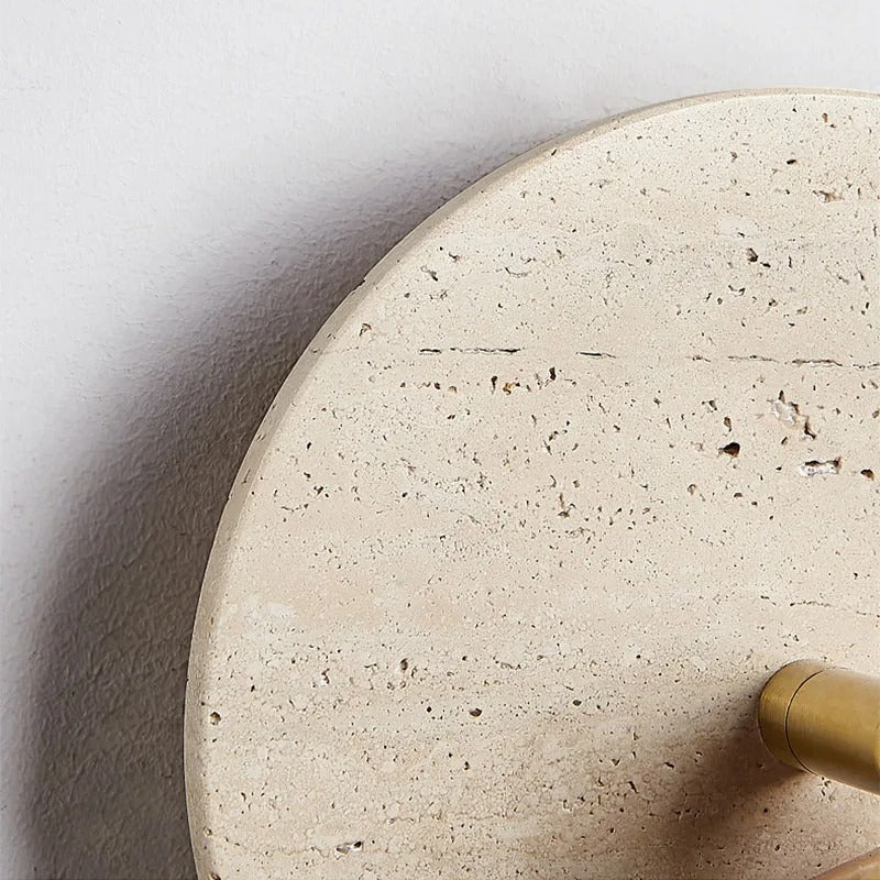 Modern Travertine Rotating Wall Light Design | Travora