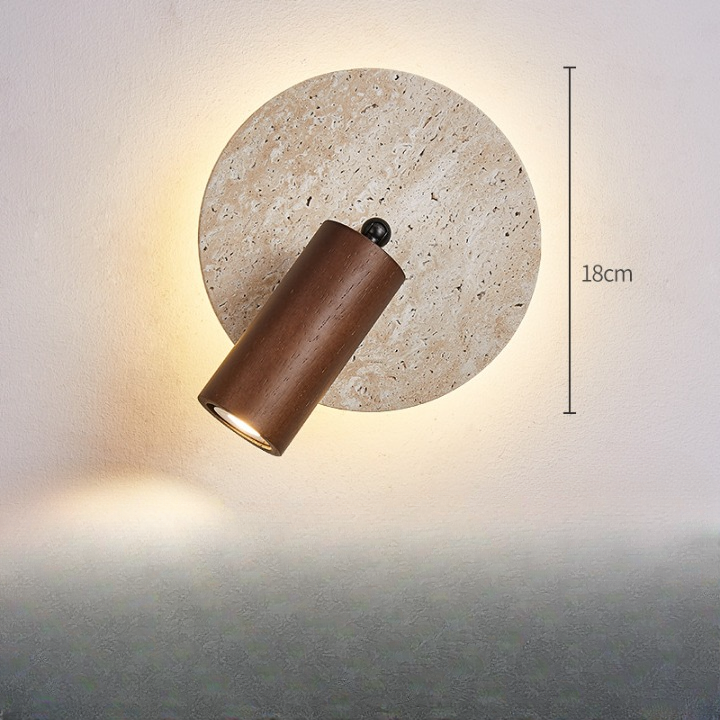 Modern Travertine Rotating Wall Light Design | Travora
