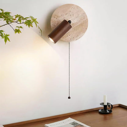 Modern Travertine Rotating Wall Light Design | Travora