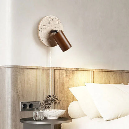Modern Travertine Rotating Wall Light Design | Travora