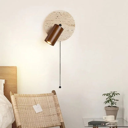 Modern Travertine Rotating Wall Light Design | Travora