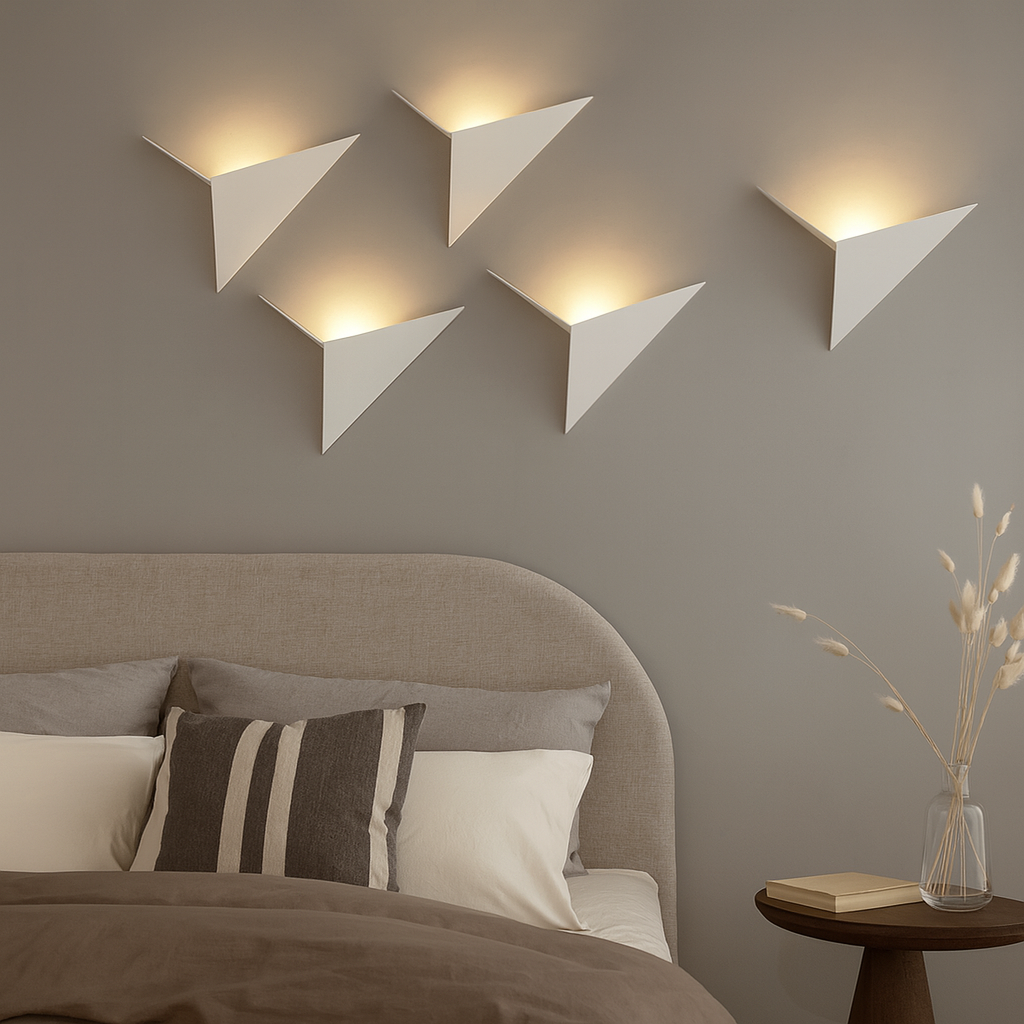 Modern Triangle Metal LED Directional Wall Light | Trialux
