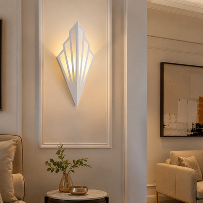 Modern Triangular Metal LED Wall Light for Rooms | Glimra