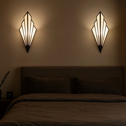 Modern Triangular Metal LED Wall Light for Rooms | Glimra