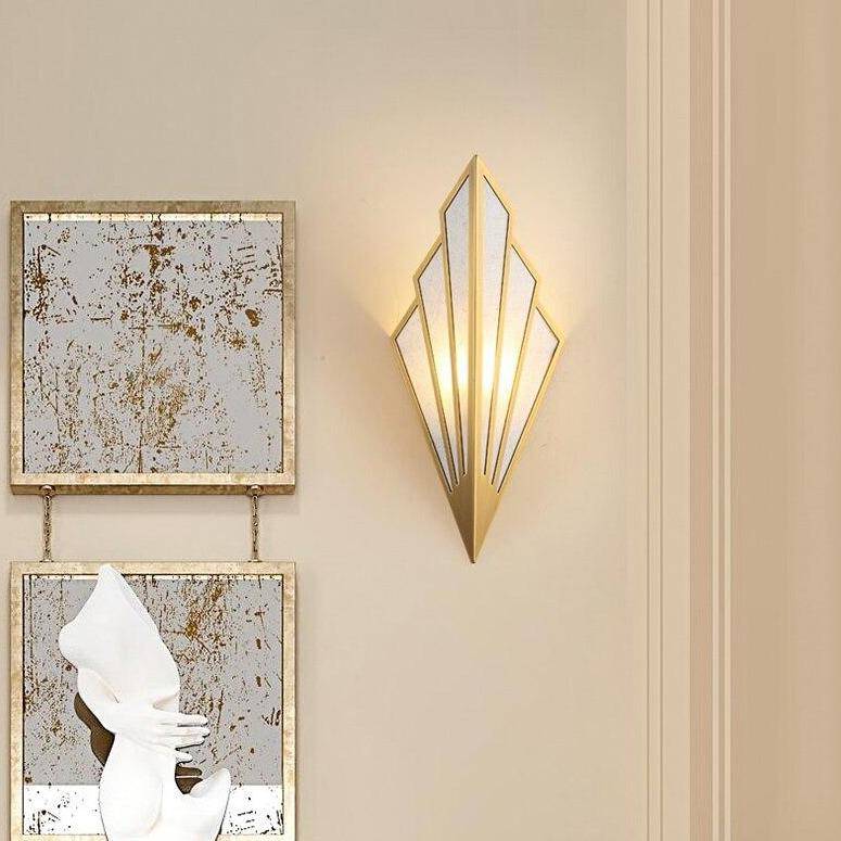 Modern Triangular Metal LED Wall Light for Rooms | Glimra