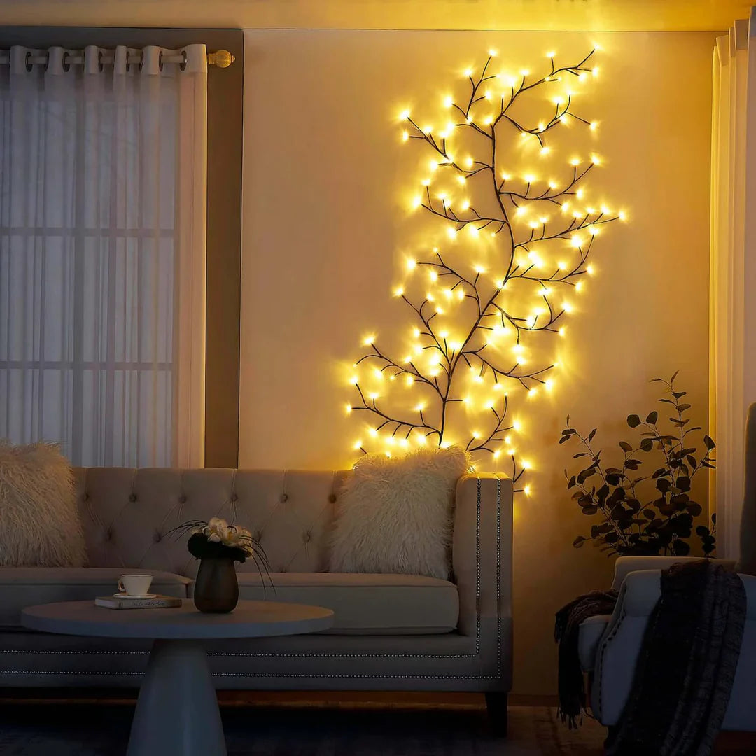 Modern USB LED Cherry Blossom Wall Light With Remote | Petalux
