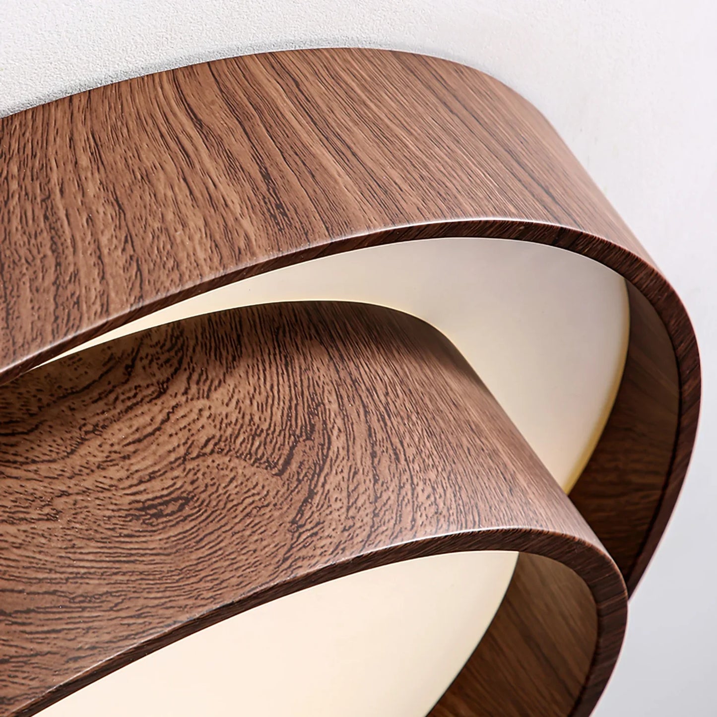 Modern Walnut Ceiling Light Fixture with LED | Vamoria