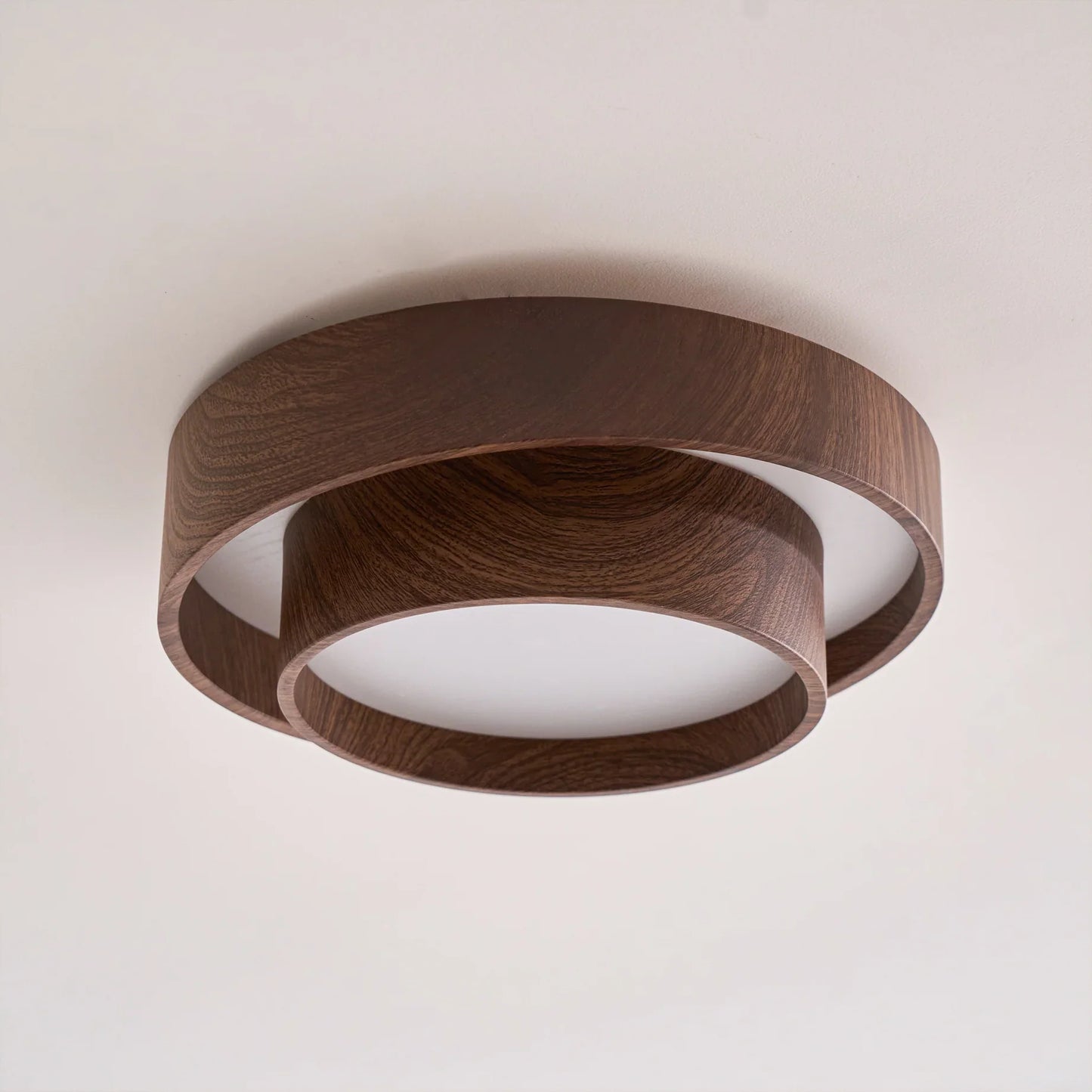 Modern Walnut Ceiling Light Fixture with LED | Vamoria