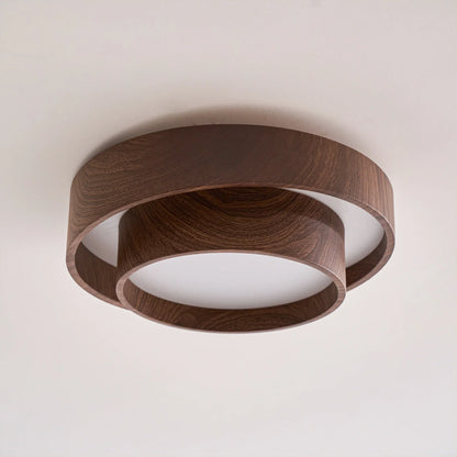 Modern Walnut Ceiling Light Fixture with LED | Vamoria