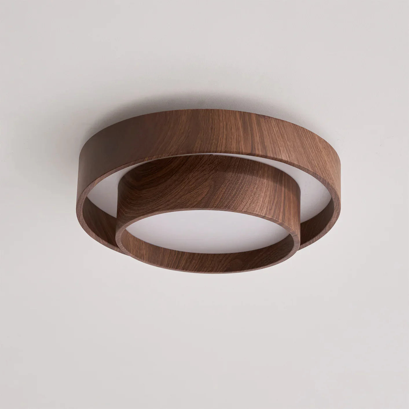 Modern Walnut Ceiling Light Fixture with LED | Vamoria