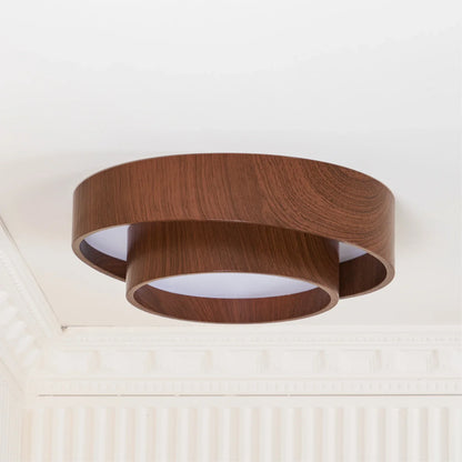 Modern Walnut Ceiling Light Fixture with LED | Vamoria