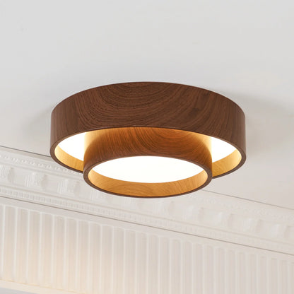 Modern Walnut Ceiling Light Fixture with LED | Vamoria