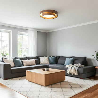 Modern Walnut Ceiling Light Fixture with LED | Vamoria