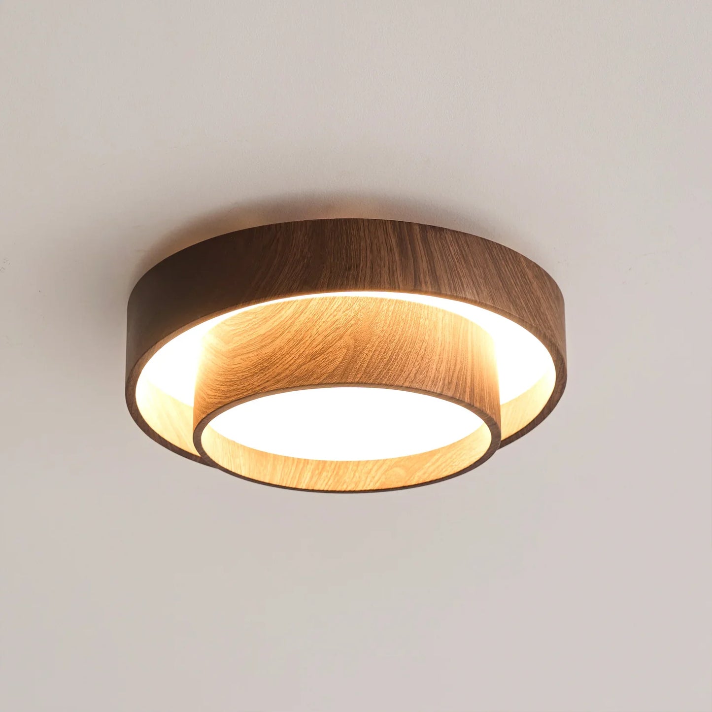 Modern Walnut Ceiling Light Fixture with LED | Vamoria