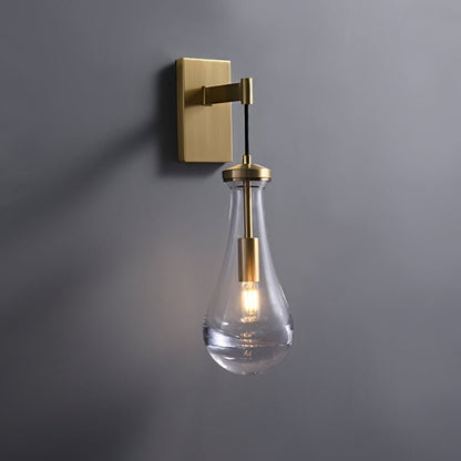 Modern Water Drop Glass Shade Wall Sconce Light | Wensora