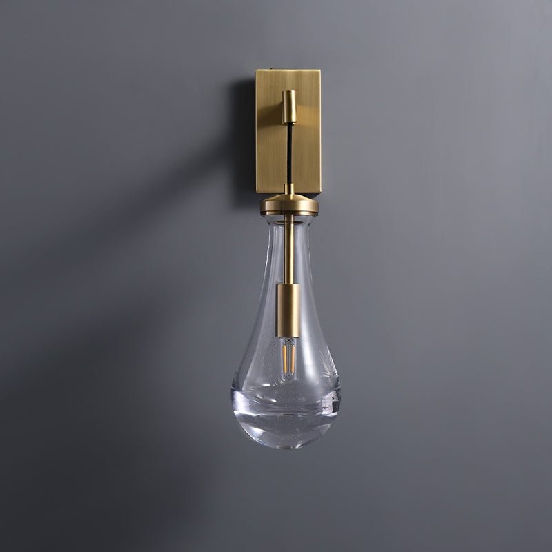 Modern Water Drop Glass Shade Wall Sconce Light | Wensora