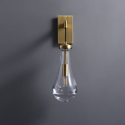 Modern Water Drop Glass Shade Wall Sconce Light | Wensora