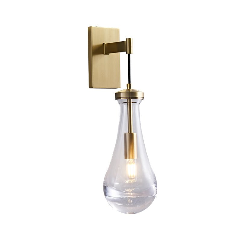 Modern Water Drop Glass Shade Wall Sconce Light | Wensora