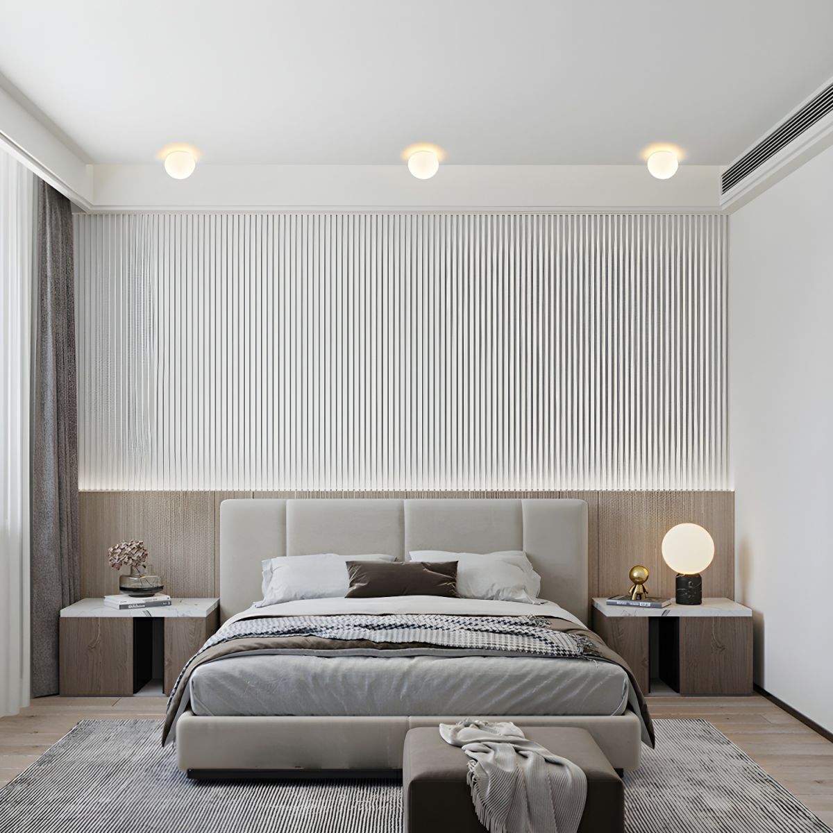 Modern White Globe Ceiling Light Flush Mount | Lumari