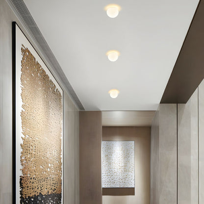 Modern White Globe Ceiling Light Flush Mount | Lumari