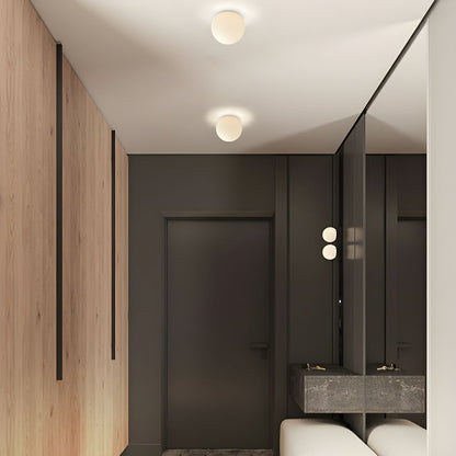 Modern White Globe Ceiling Light Flush Mount | Lumari