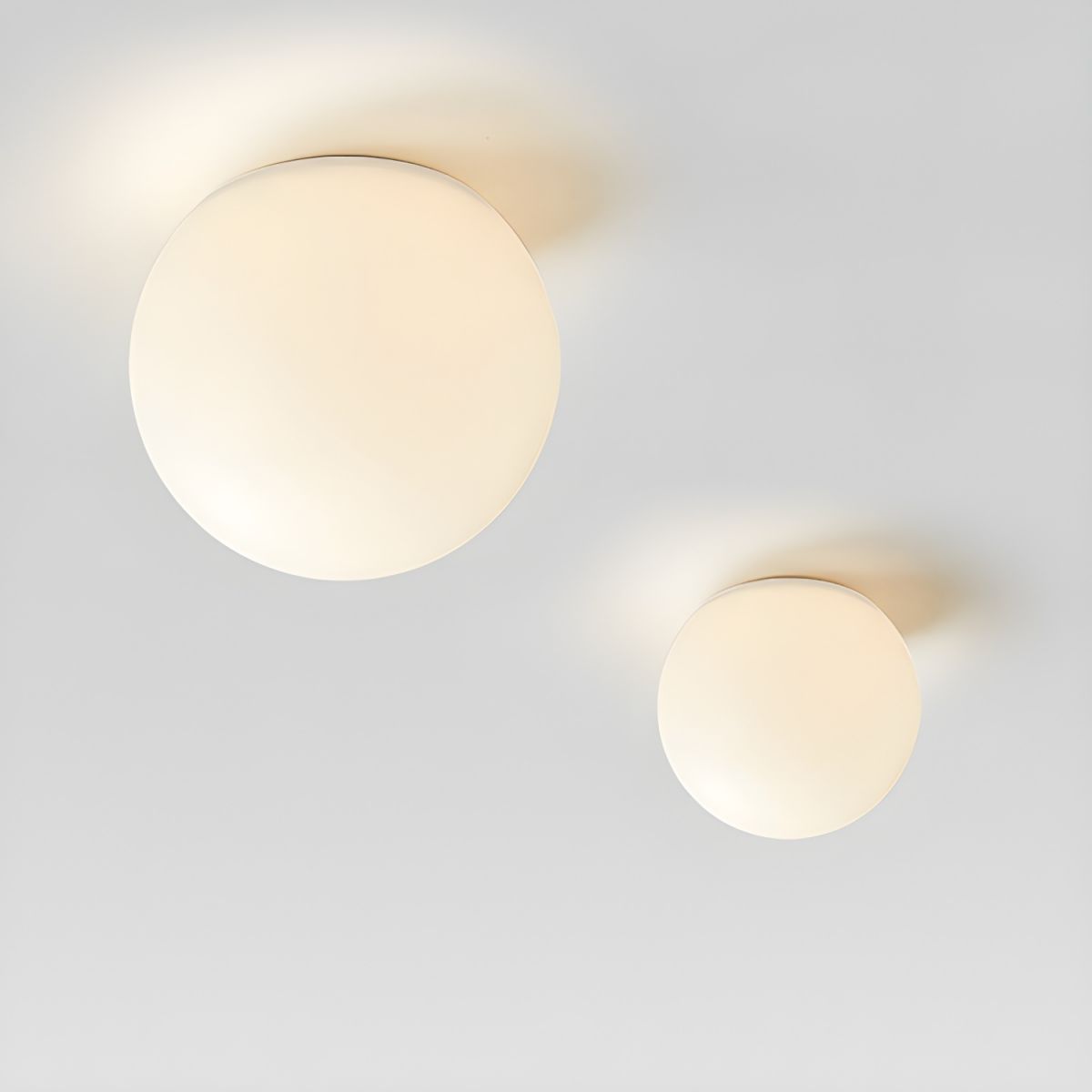 Modern White Globe Ceiling Light Flush Mount | Lumari