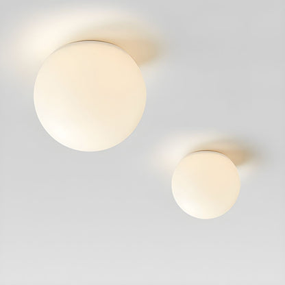 Modern White Globe Ceiling Light Flush Mount | Lumari