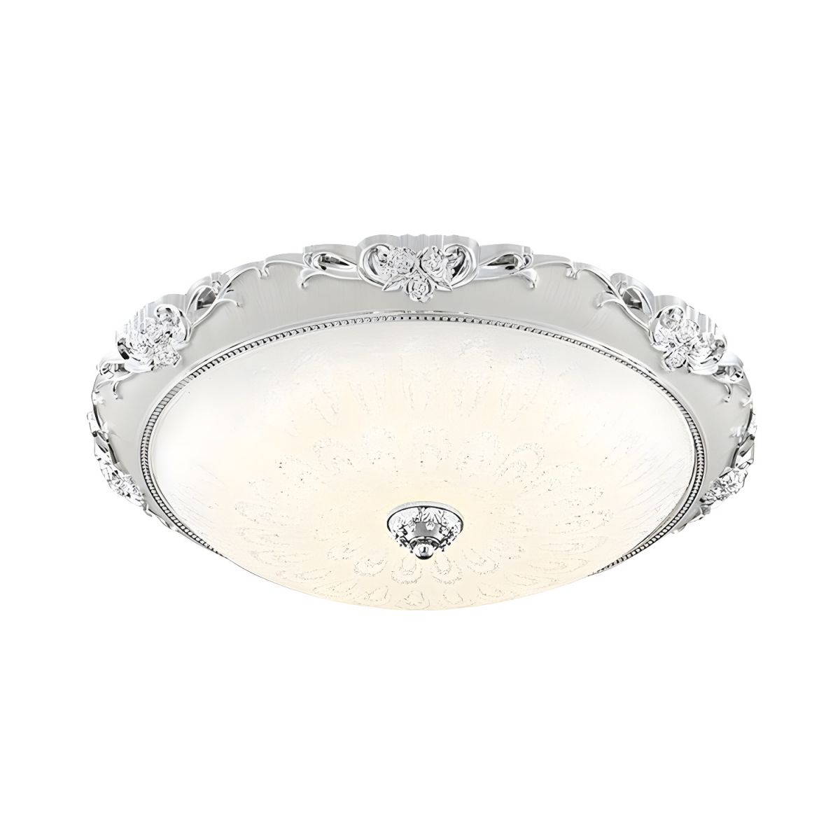 Modern Wide Glass Flush Ceiling Light Fixture | Lunavoa