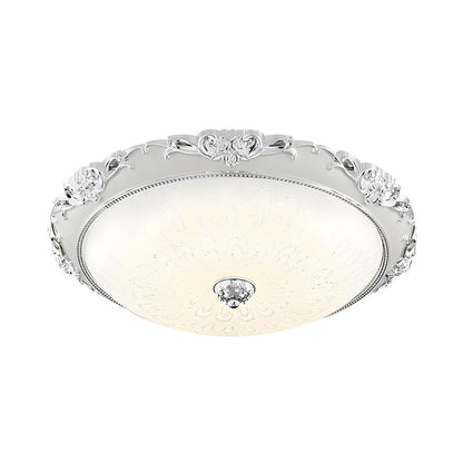 Modern Wide Glass Flush Ceiling Light Fixture | Lunavoa