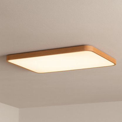 Modern Wood Frame LED Ceiling Light | Velira