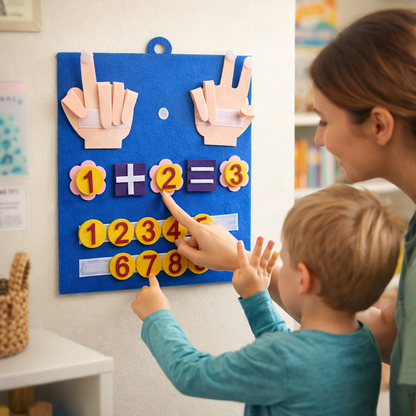 Montessori Felt Number Counting Board Math Toy Set | Trenixa