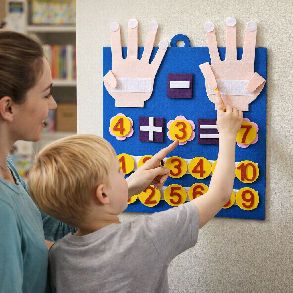 Montessori Felt Number Counting Board Math Toy Set | Trenixa