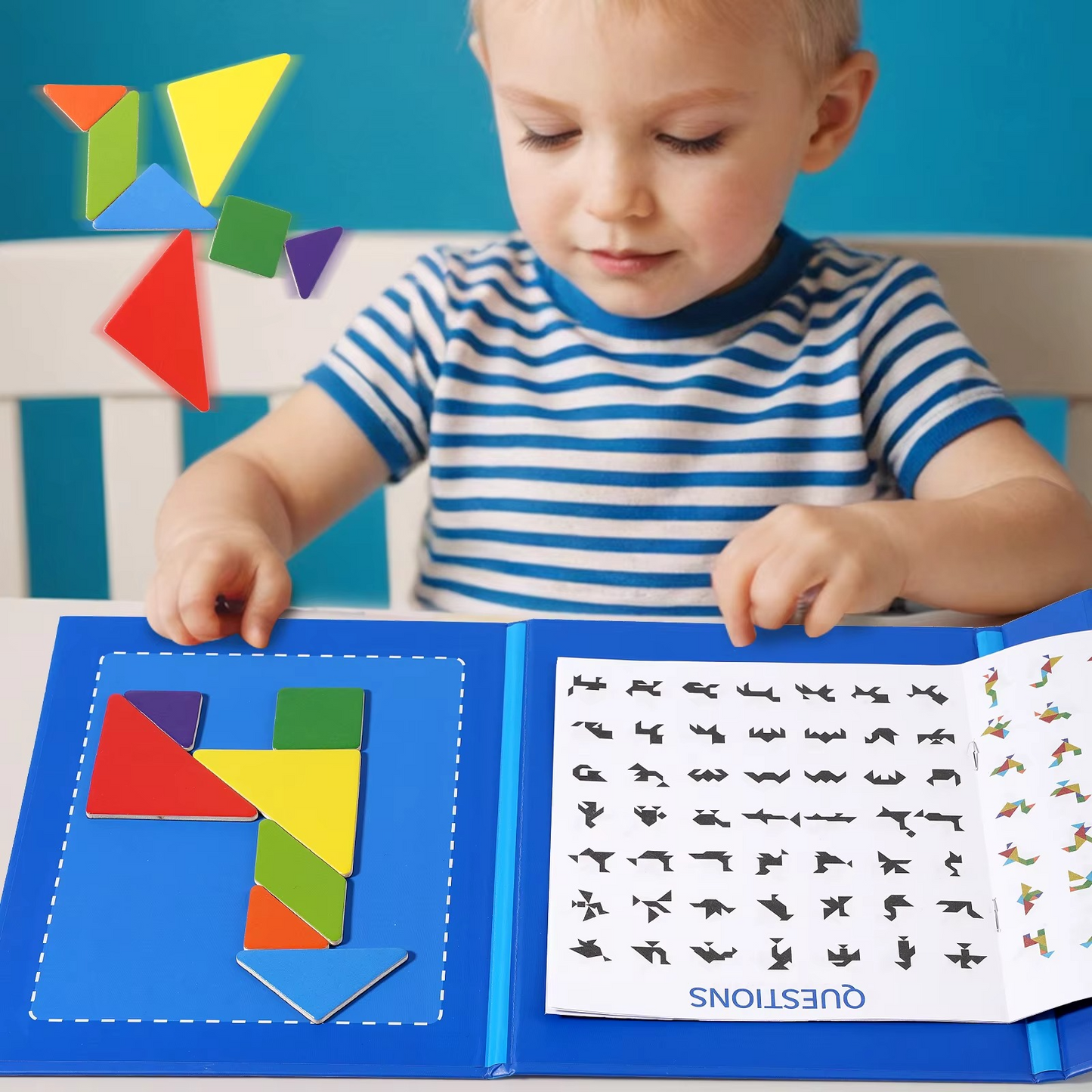 Montessori Magnetic Tangram Puzzle Toy Set for Kids | Lerando