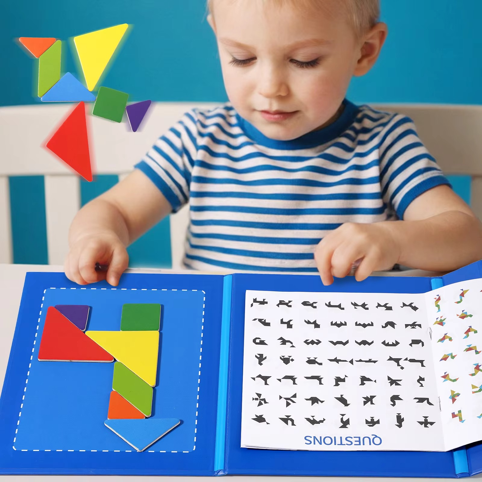 Montessori Magnetic Tangram Puzzle Toy Set for Kids | Lerando