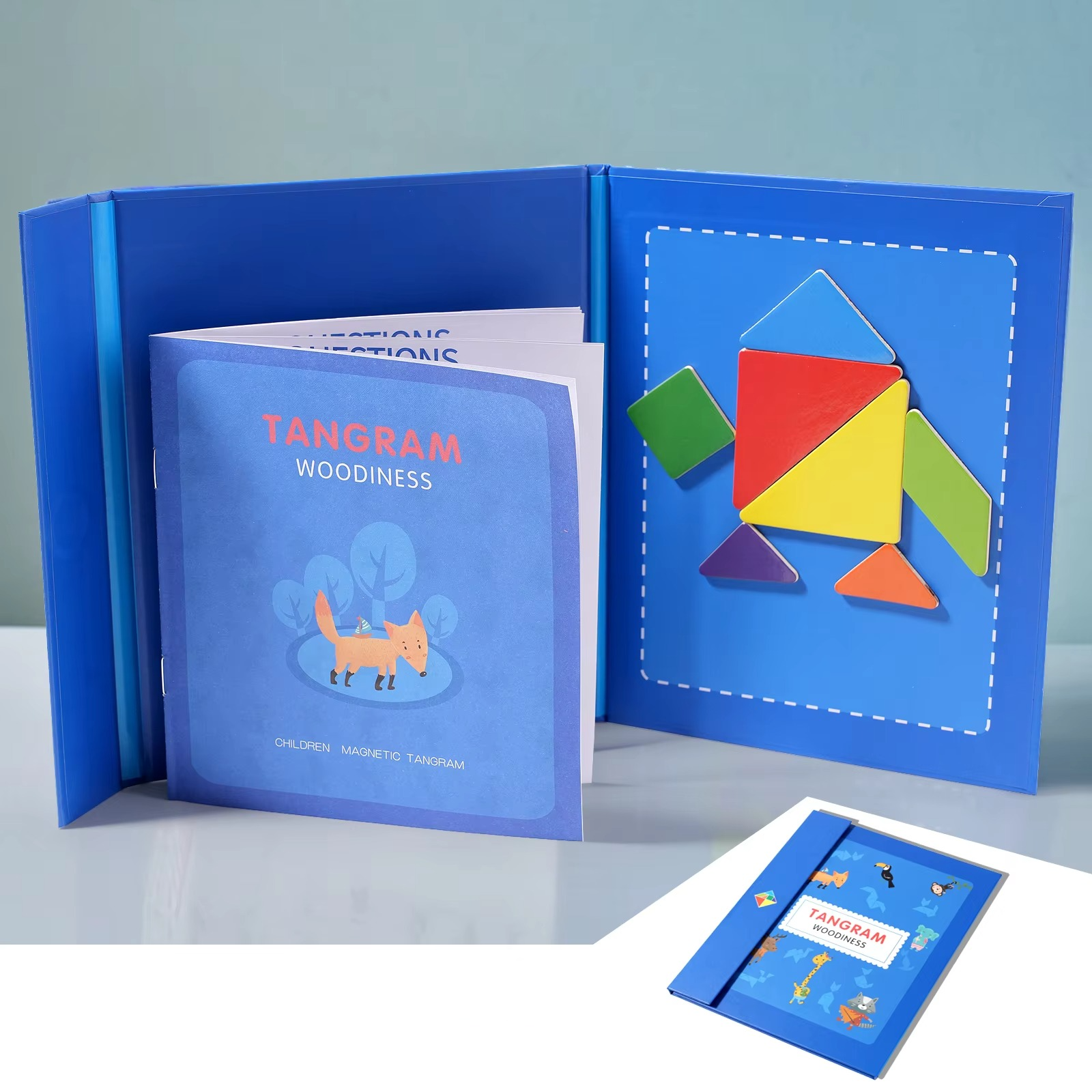 Montessori Magnetic Tangram Puzzle Toy Set for Kids | Lerando