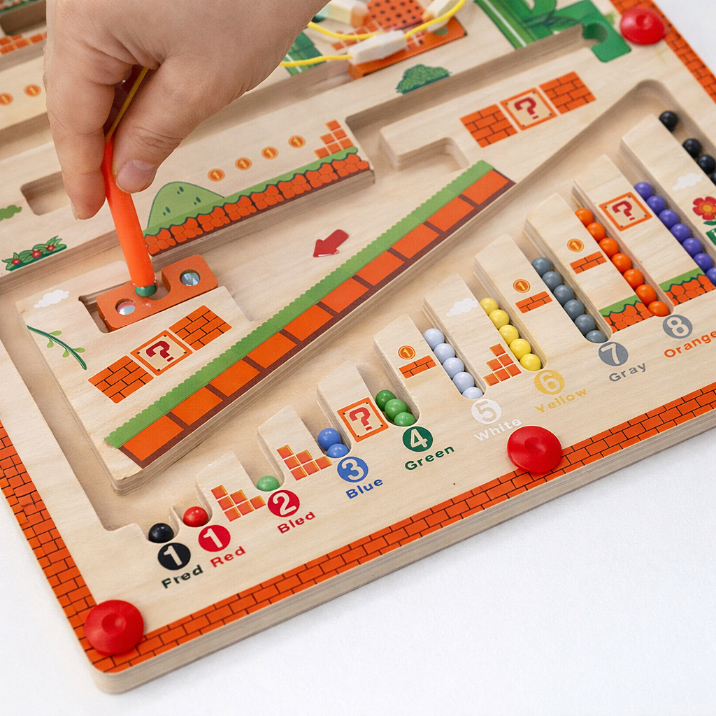 Montessori Wooden Magnetic Maze Activity Puzzle | Kaldrix