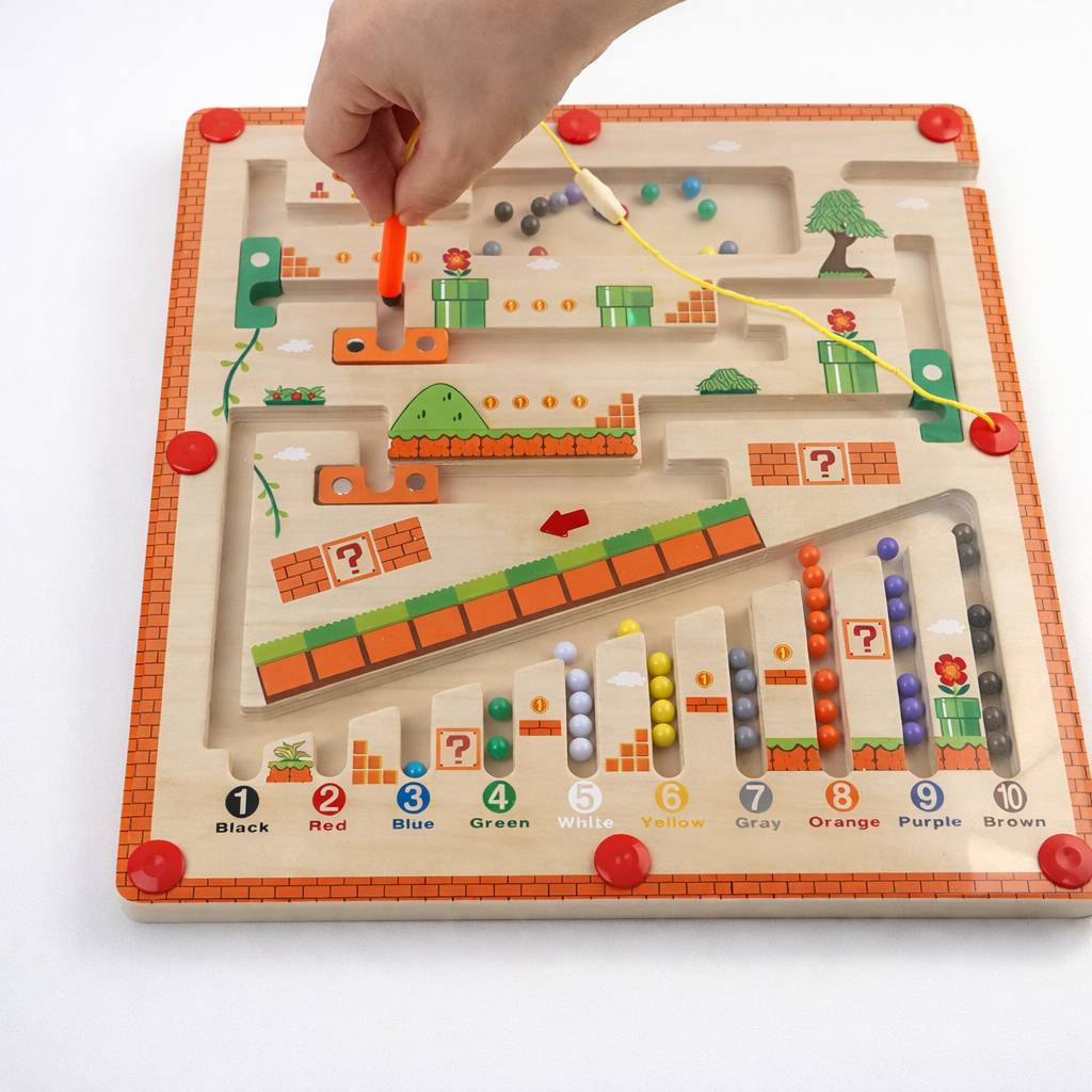 Montessori Wooden Magnetic Maze Activity Puzzle | Kaldrix